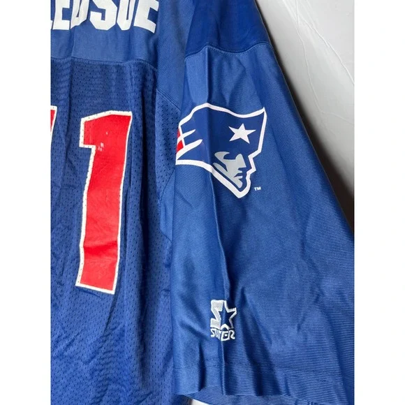 Vintage Starter New England Patriots Drew Bledsoe 11 Jersey Blue Mens XL 52